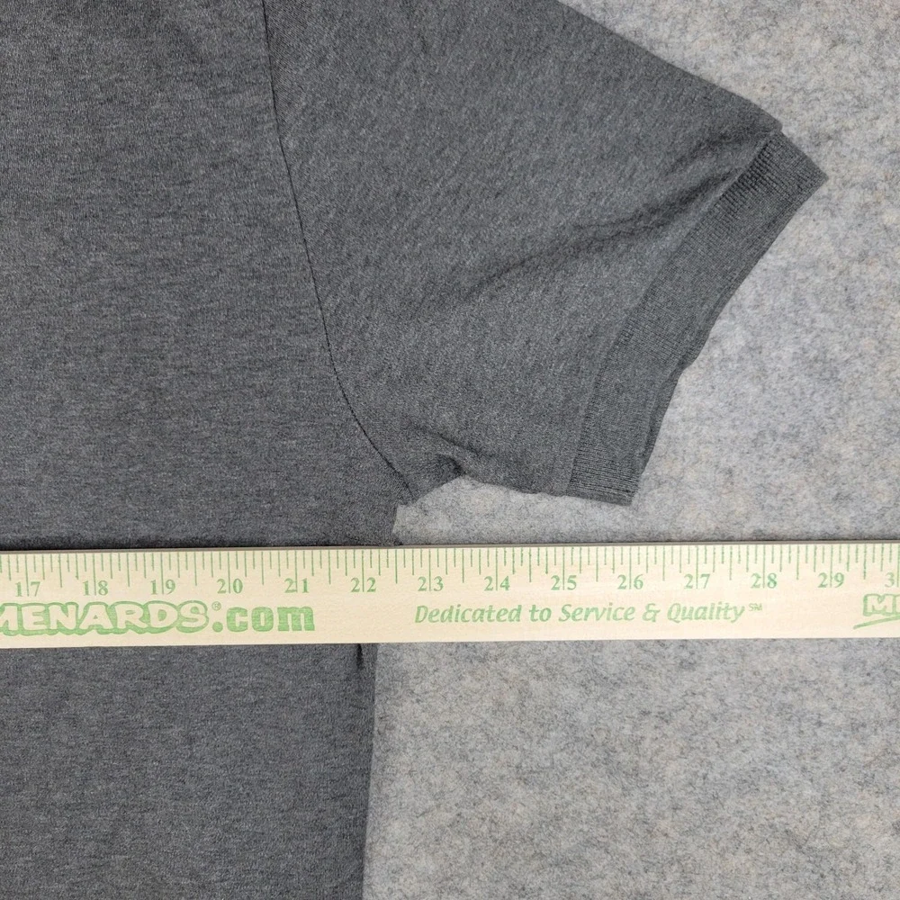 Polo Ralph Lauren Polo Shirt Mens Medium‎ Gray Solid 100% Cotton Pony Casual Top